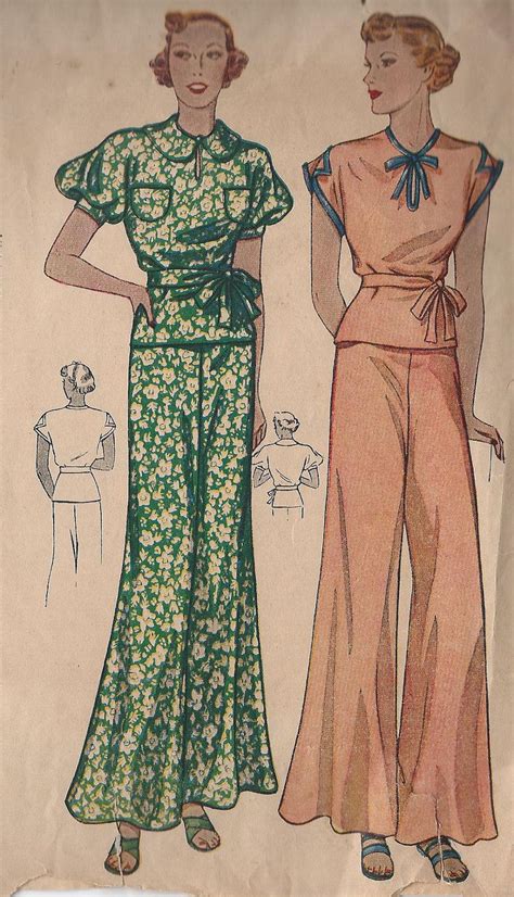 1930s hostess pajamas.